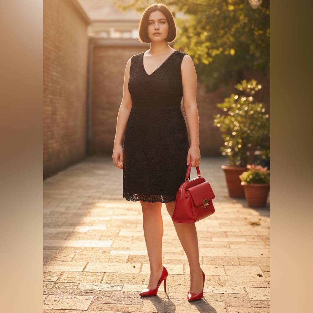 Loft lace black cocktail dress